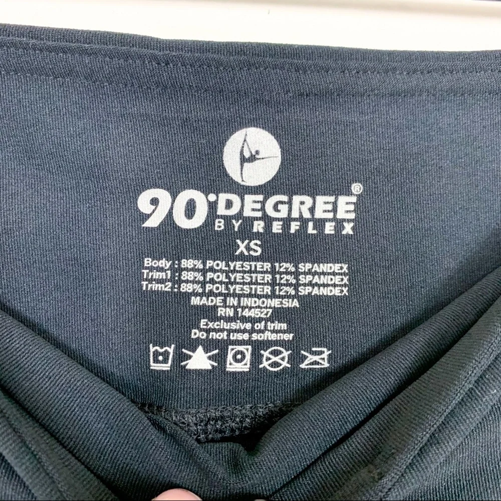 90 Degrees by Reflex Mesh Detail Yoga Leggings - Picture 5 of 8